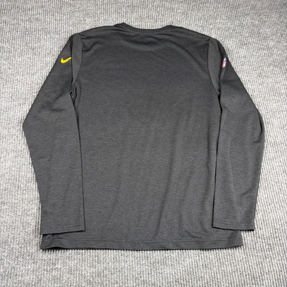 Nike‎ Shirt Mens L NFL Pittsburgh Steelers On-Field Dri-Fit Long Sleeve Gray